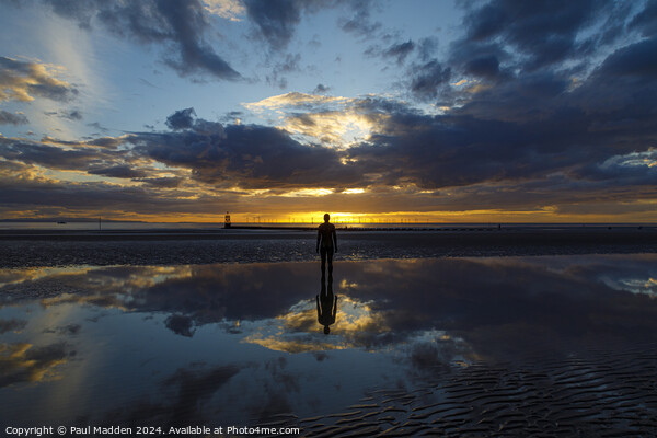 Iron man at Crosby Beach Picture Board by Paul Madden