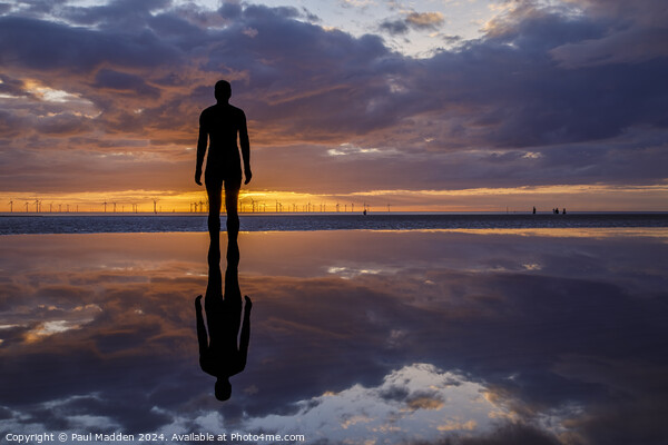 Reflections at Crosby Beach Picture Board by Paul Madden