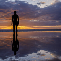 Buy canvas prints of Reflections at Crosby Beach by Paul Madden