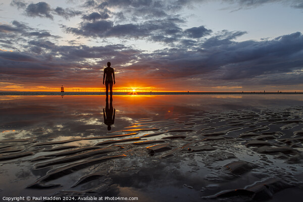 Sunset from Crosby Beach Picture Board by Paul Madden