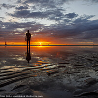 Buy canvas prints of Sunset from Crosby Beach by Paul Madden