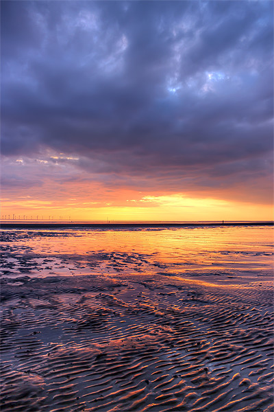 Crosby Beach Sunset Picture Board by Paul Madden