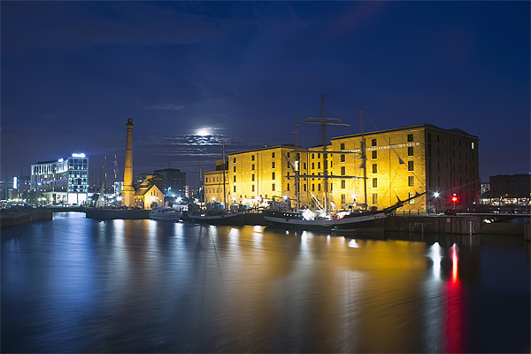 Canning dock at night Picture Board by Paul Madden