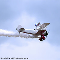 Buy canvas prints of Wingwalker Southport air show by Paul Madden