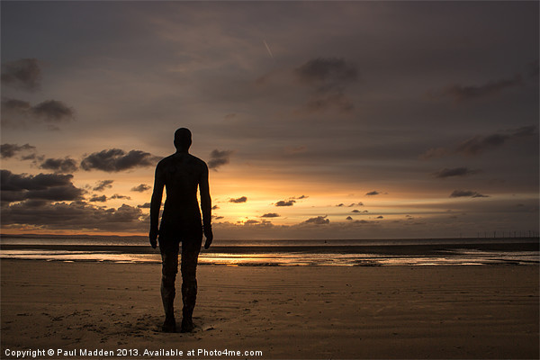 Iron Man On Crosby Beach Picture Board by Paul Madden