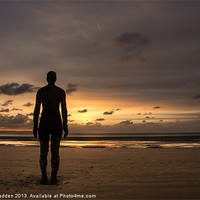 Buy canvas prints of Iron Man On Crosby Beach by Paul Madden