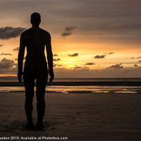 Buy canvas prints of Crosby Beach Iron Man Sillhouette by Paul Madden