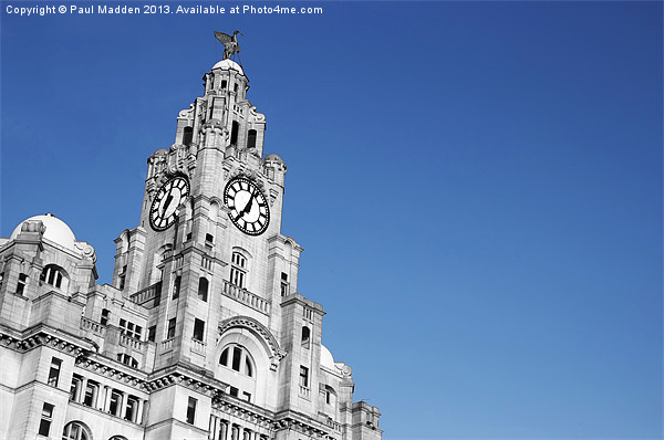 Liver Building Black And White Picture Board by Paul Madden