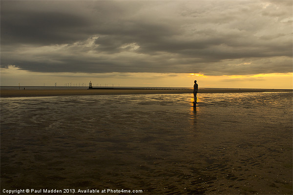 Crosby beach sun through a storm Picture Board by Paul Madden