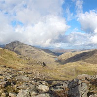 Buy canvas prints of Scafell Pike Cumbria Panorama by Paul Madden