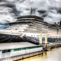 Buy canvas prints of Queen Elizabeth Cruise Liner by Paul Madden