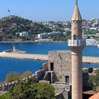 Buy canvas prints of Bodrum Bay Mosque - Turkey by Paul Madden