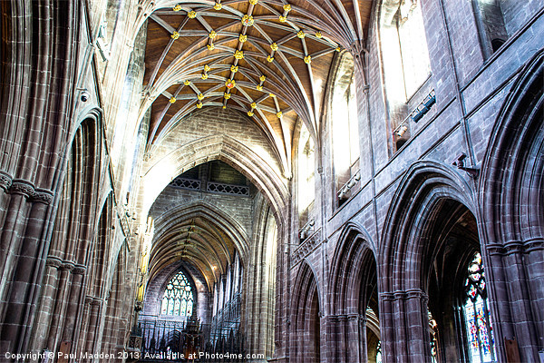 Chester Cathedral Interior Picture Board by Paul Madden
