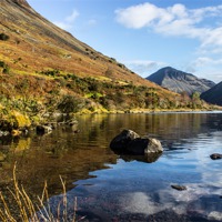 Buy canvas prints of Scafell Pike from Wastwater by Paul Madden