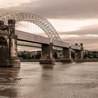 Buy canvas prints of Runcorn bridge - Cheshire by Paul Madden