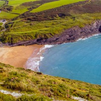 Buy canvas prints of Mwnt Bay, Ceredigion, Wales by Paul Madden