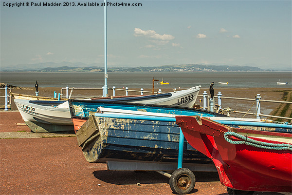 Boats at Morecambe Bay Picture Board by Paul Madden