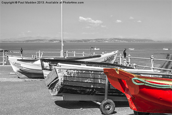 Morecambe Bay Boats Picture Board by Paul Madden