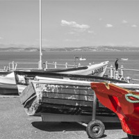 Buy canvas prints of Morecambe Bay Boats by Paul Madden