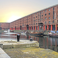 Buy canvas prints of Albert Dock - Liverpool - Panoramic by Paul Madden