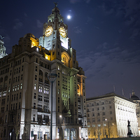 Buy canvas prints of The Three Graces at Liverpool Pier Head by Paul Madden