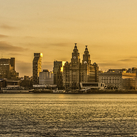 Buy canvas prints of Sunrise Over Liverpool by Paul Madden