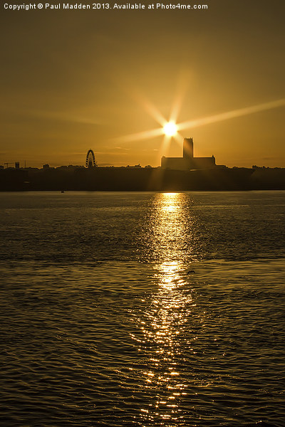 Sunrise Over Liverpool Cathedral Picture Board by Paul Madden
