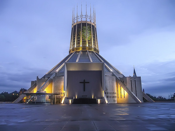 Liverpool Metropolitan Cathedral Picture Board by Paul Madden