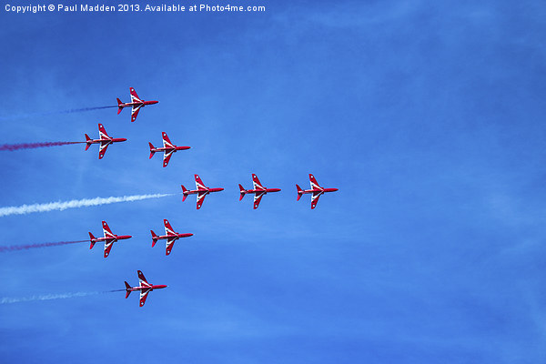 Red Arrows Concorde Formation Picture Board by Paul Madden
