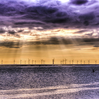 Buy canvas prints of Irish Sea Wind Farm by Paul Madden