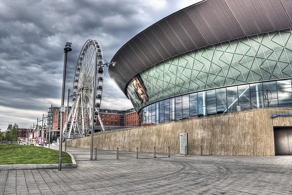 Liver Echo Arena and big wheel Picture Board by Paul Madden