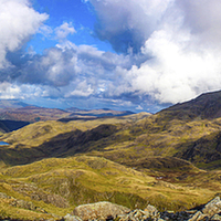 Buy canvas prints of Scafell Pike Panorama by Paul Madden