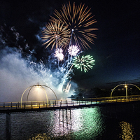 Buy canvas prints of Southport Musical Fireworks by Paul Madden