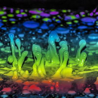 Buy canvas prints of Dancing paint drops by Paul Madden