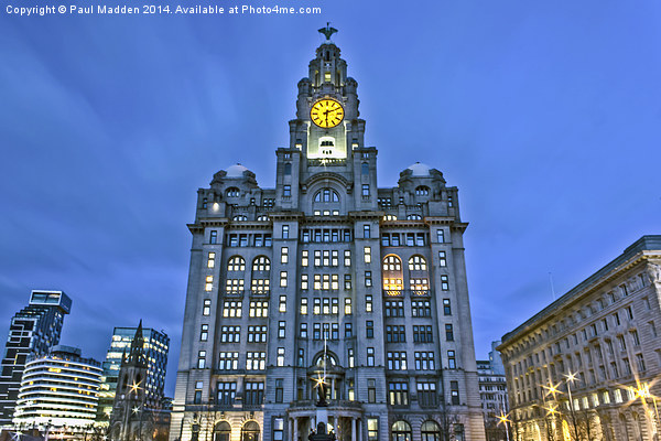 Liver building at night Picture Board by Paul Madden