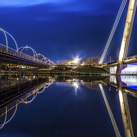 Buy canvas prints of Two Southport Bridges by Paul Madden