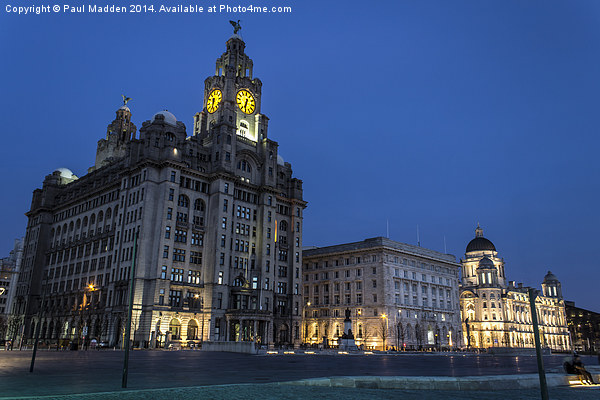 The Three Graces at night Picture Board by Paul Madden