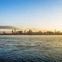 Buy canvas prints of Sunrise over liverpool by Paul Madden