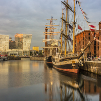 Buy canvas prints of Pelican and Mercedes tall ships by Paul Madden