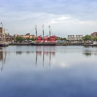 Buy canvas prints of Canning Dock reflections by Paul Madden