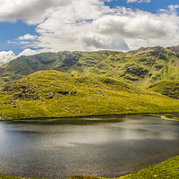 Buy canvas prints of Mountain lake - Snowdon by Paul Madden