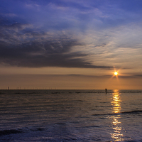 Buy canvas prints of  Sunset over the Irish Sea by Paul Madden