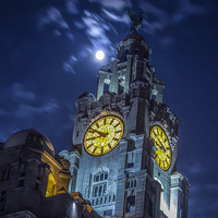 Buy canvas prints of  Top of the Liver Building by Paul Madden