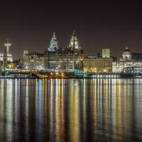 Buy canvas prints of The Three Graces at night by Paul Madden