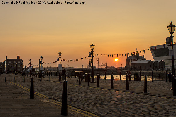 Sunset from the Albert Dock Picture Board by Paul Madden