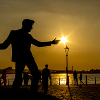 Buy canvas prints of Billy Fury with sunbeams at his fingertips by Paul Madden