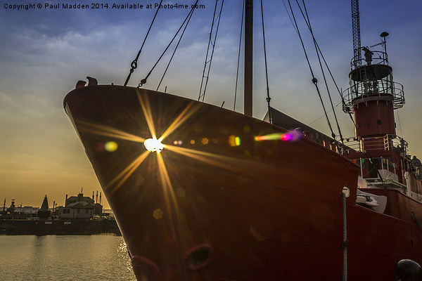 Sunbeams through the lightship Picture Board by Paul Madden