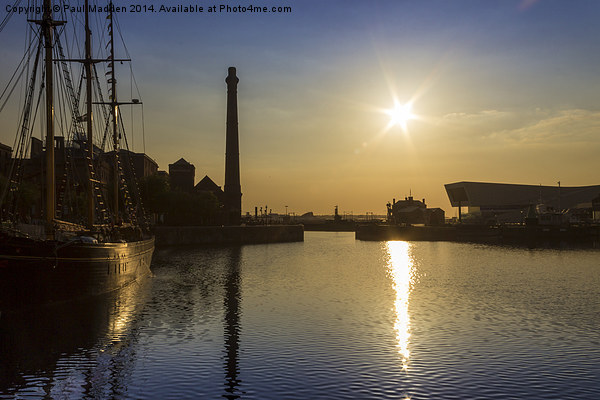 Canning Dock Sunset Picture Board by Paul Madden