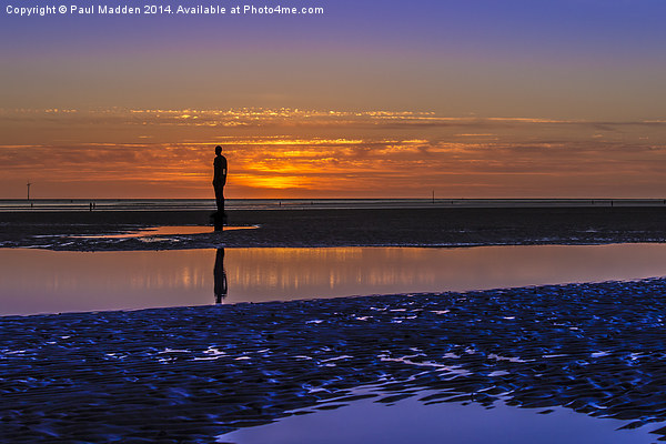Antony Gormley 'Iron Man' at Crosby Beach Picture Board by Paul Madden