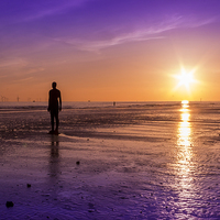 Buy canvas prints of Tranquillity at Crosby Beach by Paul Madden